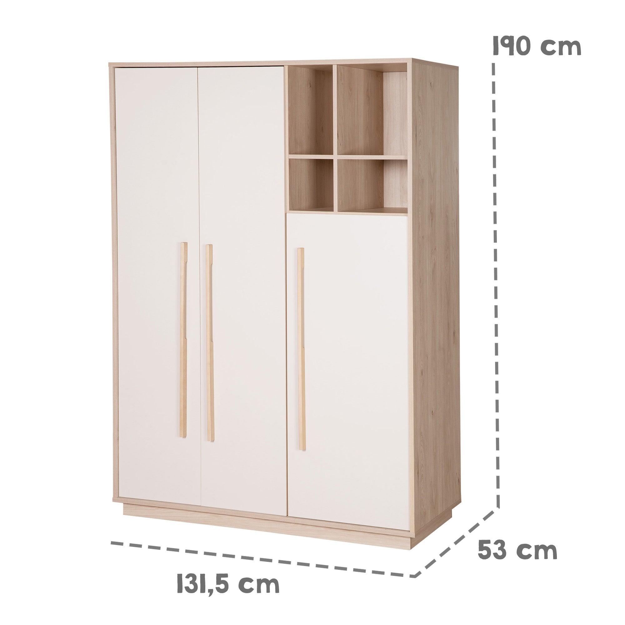 Roba 1631888 Kleiderschrank 3-türig Elva Cashmere - Produktbild 7