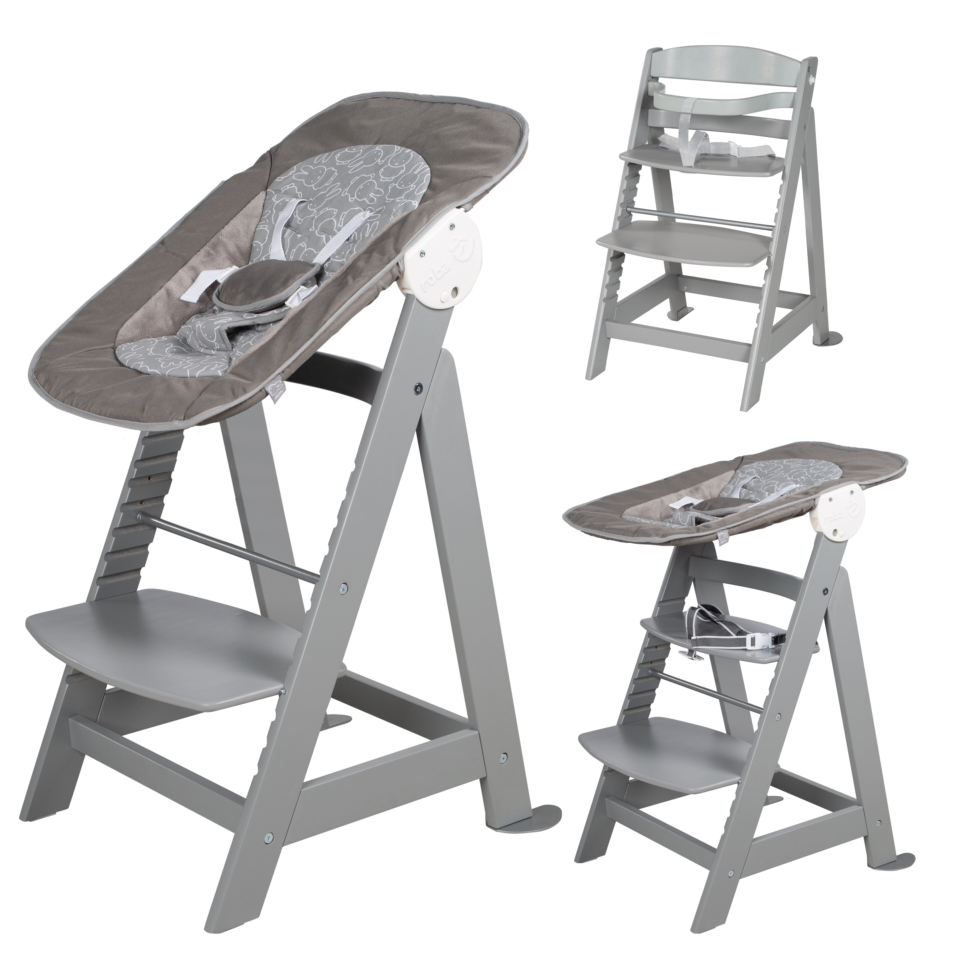 Roba 75063TPV210 Treppenhochstuhl, Set 2in1 Miffy taupe - taupe - Hochstuhl - Produktbild 1