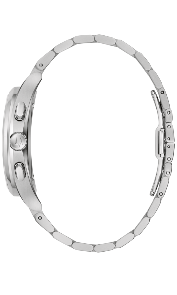 BULOVA 96A301 Uhr, Herren, Chrono, Edelstahl CURV Zubehor, Armreif, Schmuck, Rasiermesser, Waffe