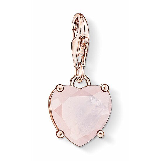 Thomas Sabo Anhänger Charm-Club Herz M. Pinkem Stein 1565-536-9 Thomas, Sabo, Anhänger, Charm-Club, Herz, M., Pinkem, Stein, 1565-536-9, Zubehor, Schmuck, Medaillon, Anhänger