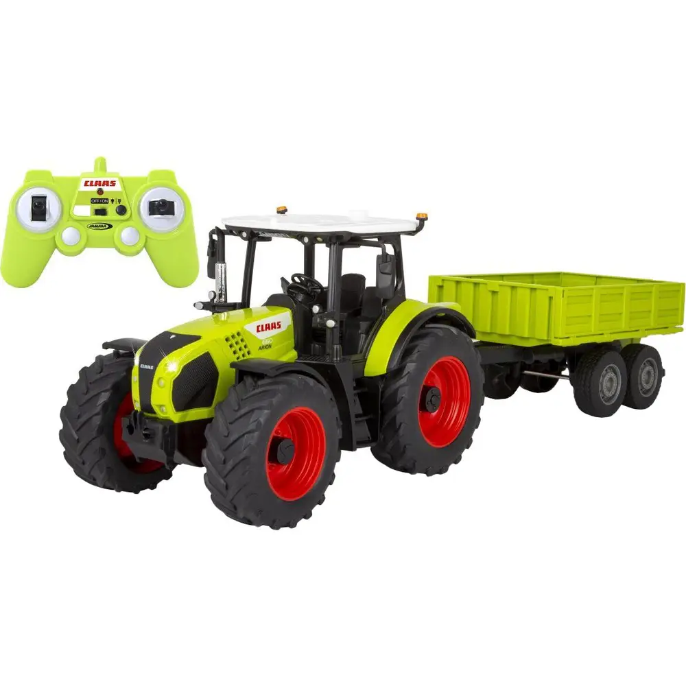 JAMARA RC Auto Claas Arion 660 mit Kippanhänger 1:24 2,4GHz 405360
