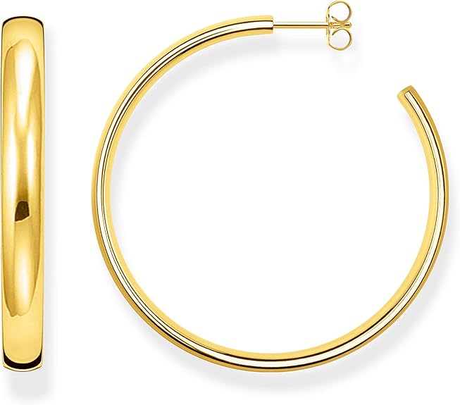 Thomas, Sabo, Ohrhänger, Creolen, Chunky, Groß, 925, Silber, Vergoldet, CR641-413-39