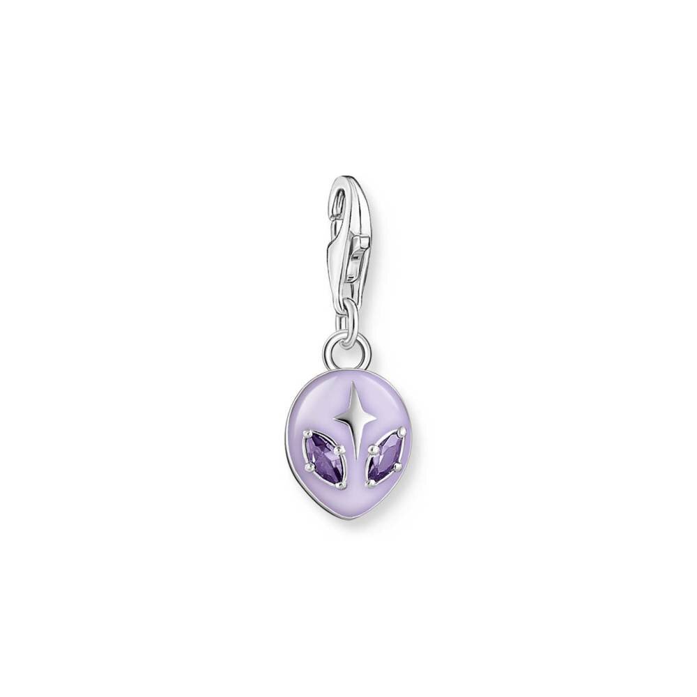 Thomas Sabo Anhänger Charm-Club Alienkopf Violet 2049-041-13 Thomas, Sabo, Anhänger, Charm-Club, Alienkopf, Violet, 2049-041-13, Zubehor, Anhänger, Ohrring, Schmuck