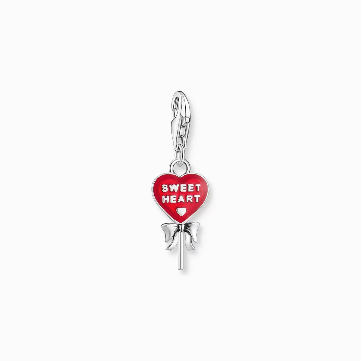 Thomas Sabo Anhänger Charm-Club Roter Herz Lollipop Silber 2072-664-10