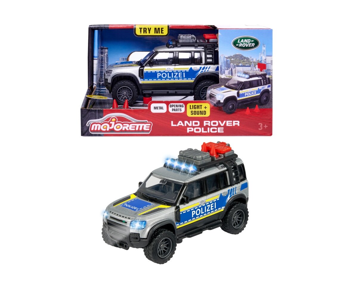 Majorette, Land, Rover, Police, 213712000, Maschine, Rad, Auto, Transport, Fahrzeug