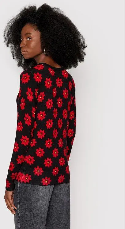 Desigual Damen Pullover „Nicaragua“ - Schwarz mit roten Punkten 21WWJF823001 GR. M