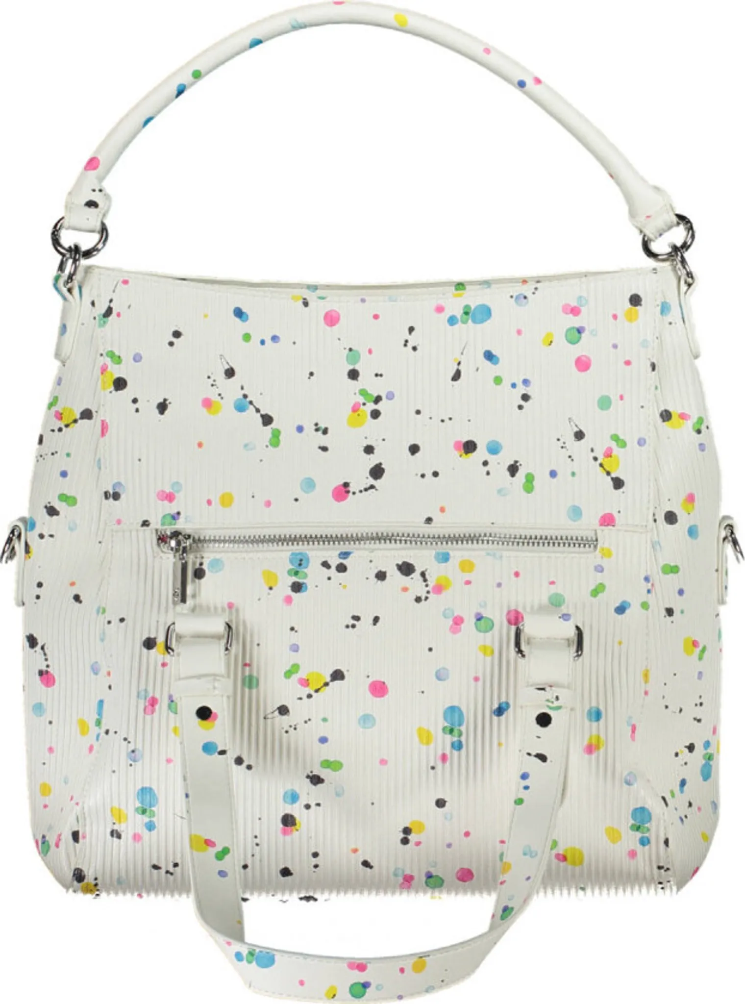 Desigual Damen „Fantastic“ - Weiß mit Farbspritz-Design 22WAXPB6 Handtasche