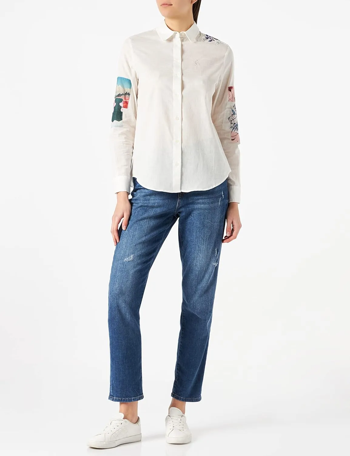 Desigual Damen Bluse „Kioto Heart“ - Weiß 22SWCW28 GR. M