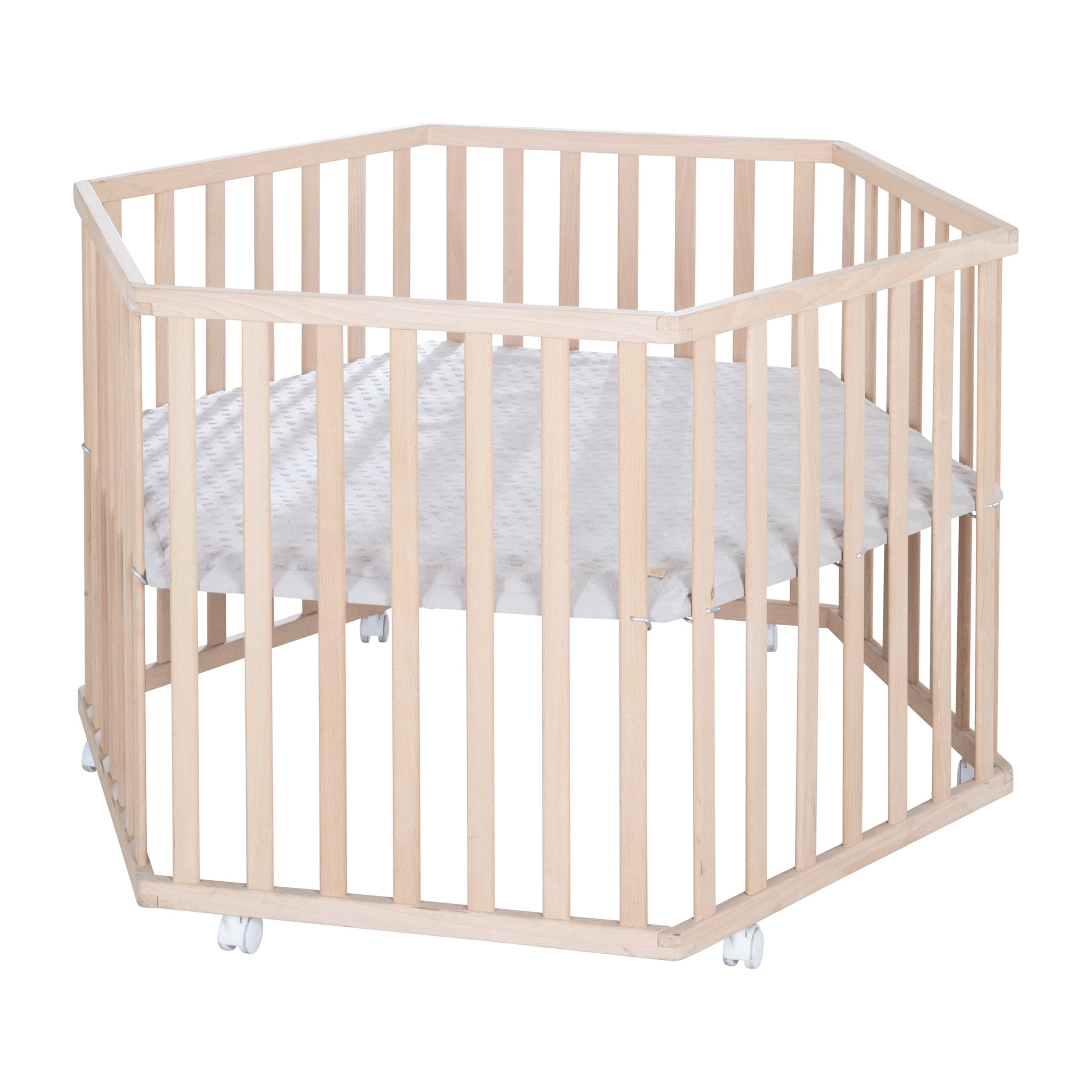 Roba 0232NAG227 Laufgitter 6-eckig Lil Planet grau Bio Buche natur - Produktbild 4