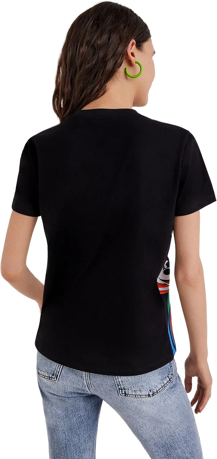 Desigual Damen T-Shirt „Mickey Marbles“ by M. Christian Lacroix - Mehrfarbig 22SWTKAM GR. XL