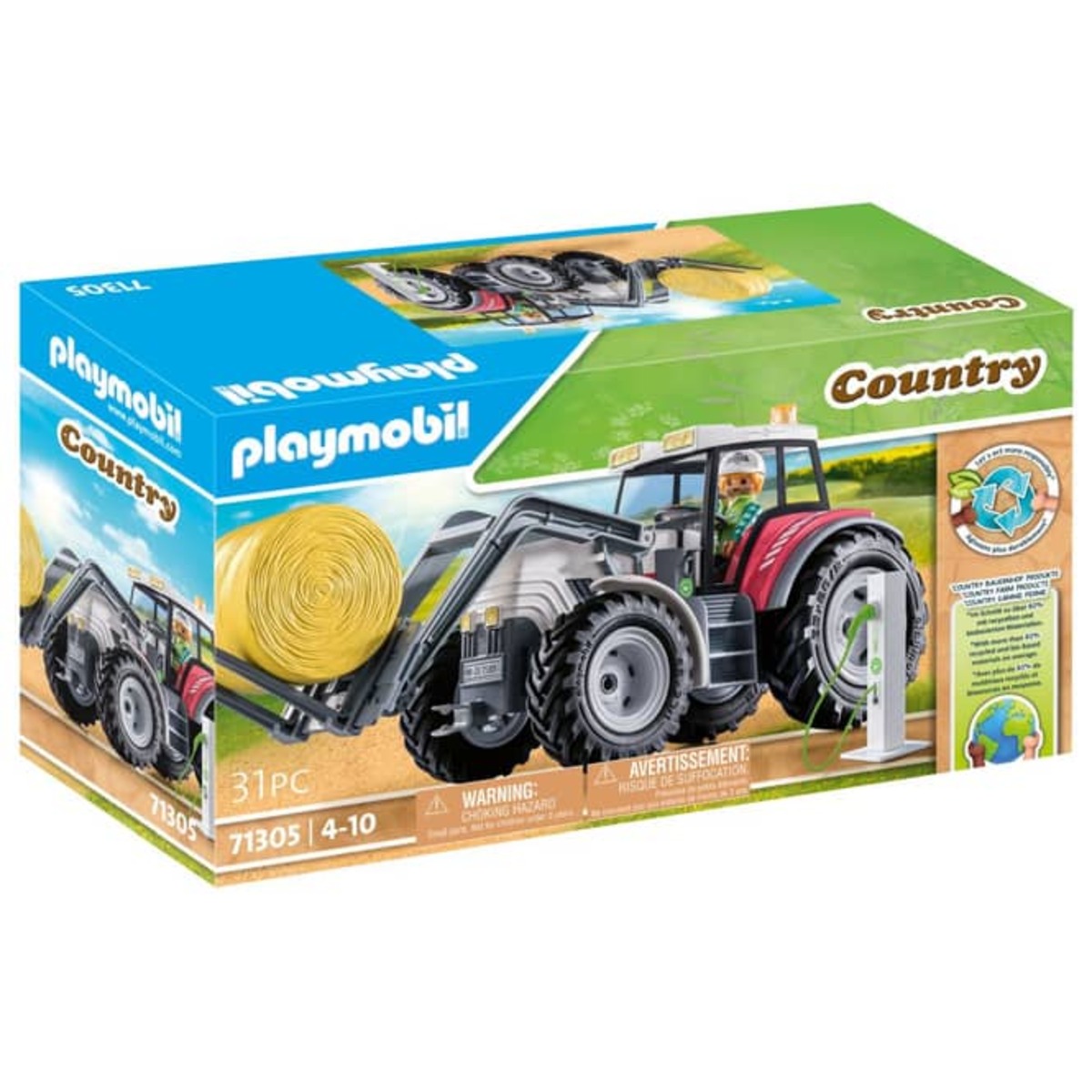 PLAYMOBIL, 71305, Großer, Traktor, Maschine, Rad, Sprach