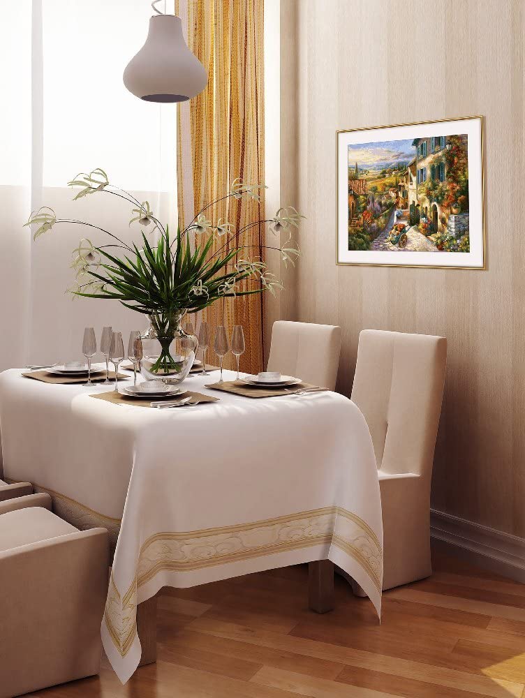 Tischdecke, Esstisch, Tisch, Esszimmer, Pflanze