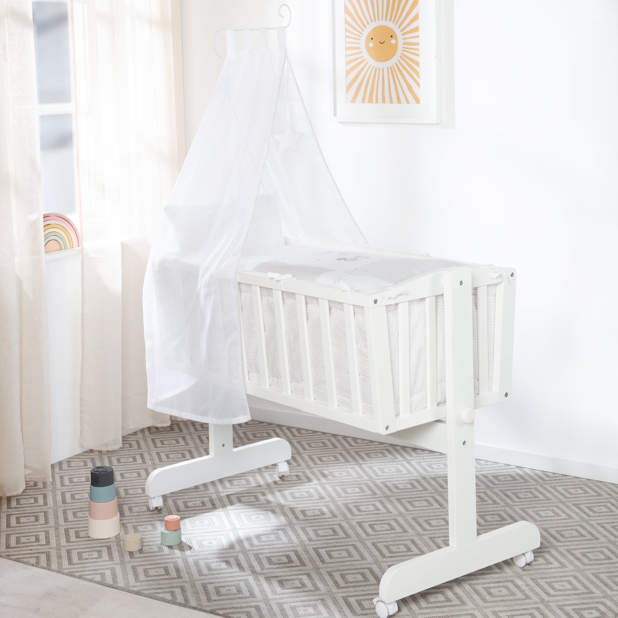 Roba 8950WS168 Komplettwiegenset Fox & Bunny weiß - Produktbild 2