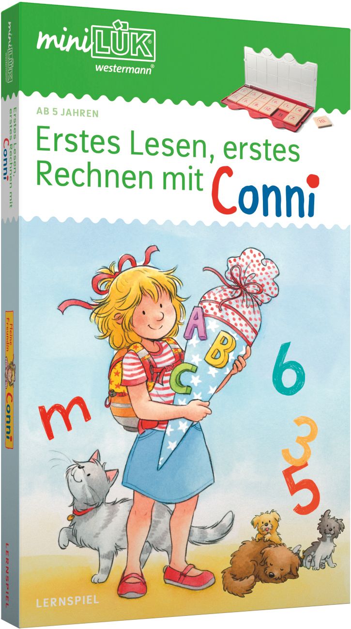 miniLÜK-Set 1. Lesen+Rechnen Conni Buch, Veröffentlichung, Person, Gesicht, Kopf