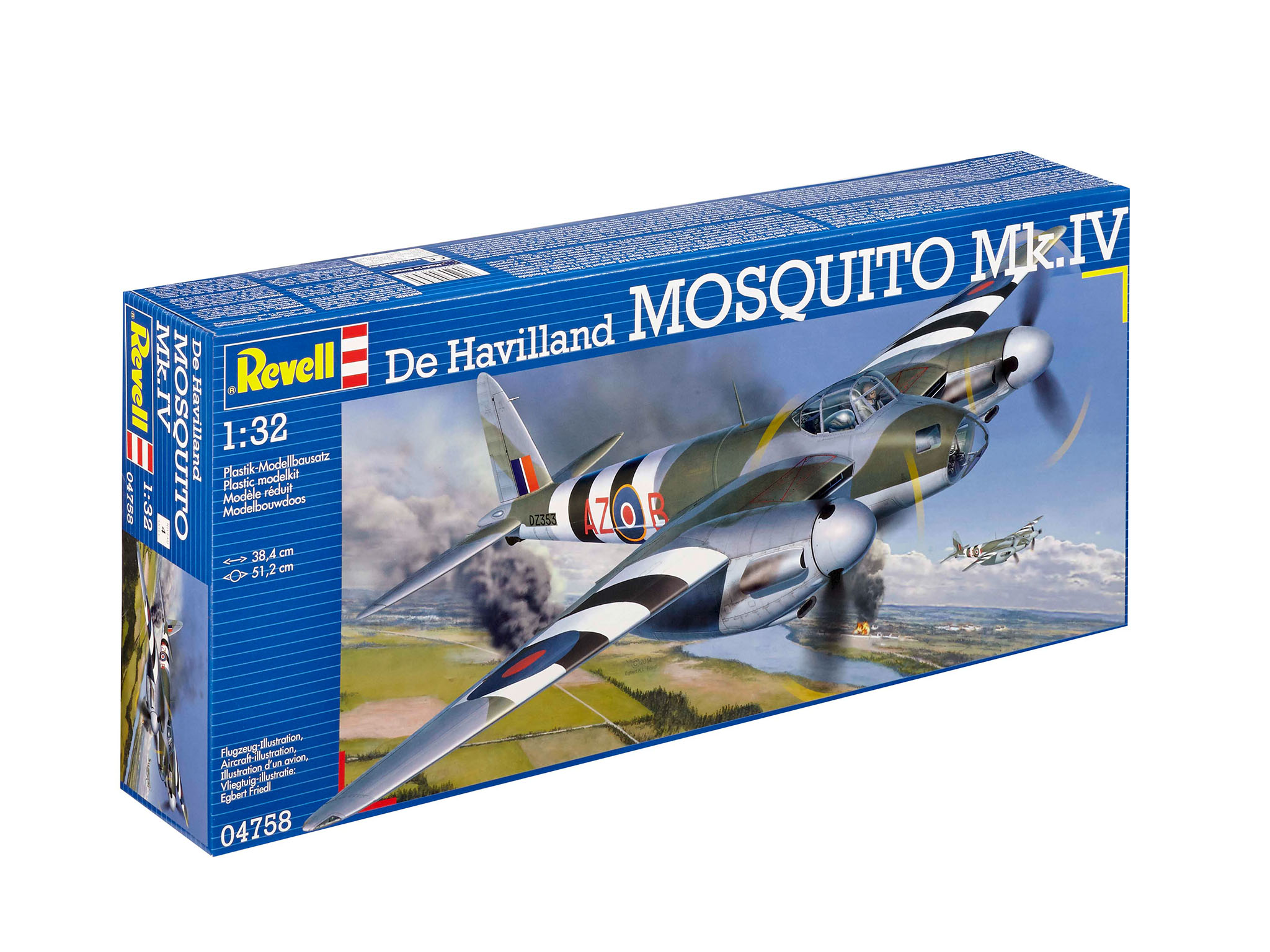 Revell 04758 De Havilland Mosquito Mk.IV Modellbausatz Flugzeug, Kampfflugzeug, Jet, Bomber