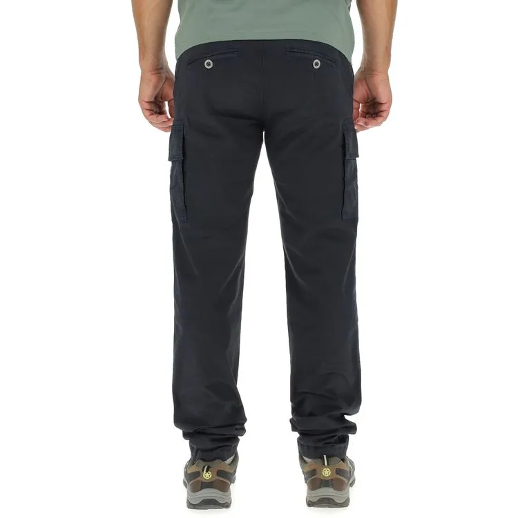 JEEP Herren Cargohose O102594BK - Schwarze Hose mit Seitentaschen aus Baumwoll-Stretch GR. 56