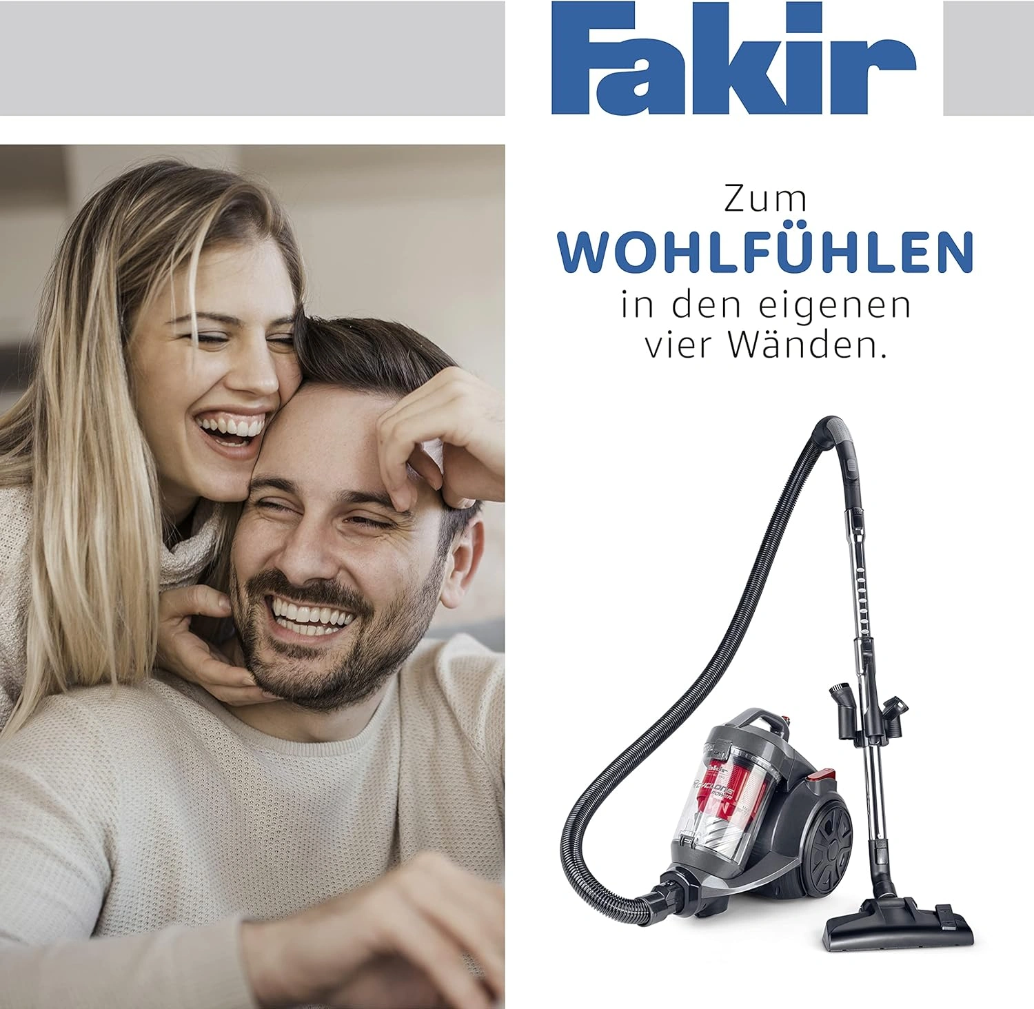 FAKIR trend BL 240 Beutelloser Bodenstaubsauger – 700 W, HEPA H13, 3 l Staubbehälter