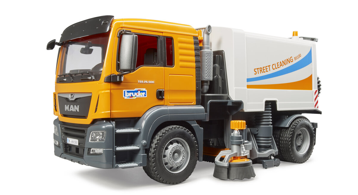 Bruder, 03780, Man, Tgs, Lkw, Straßenreinigung, lkw, Fahrzeug, Anhänger-LKW, Maschine, Rad
