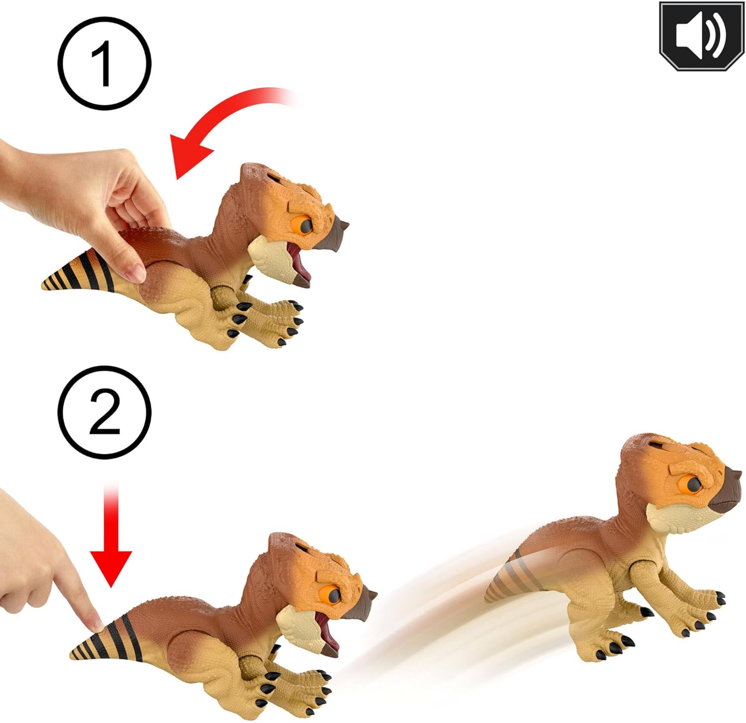 Jurassic World™ Saga Interactive Roar Back Species Plüsch, Spielzeug