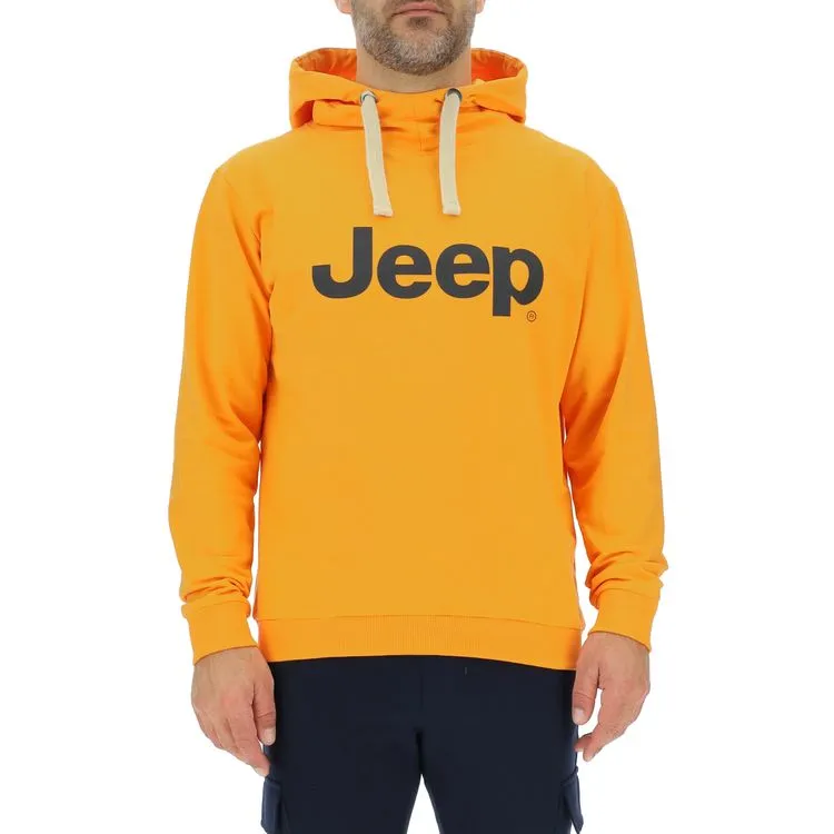 JEEP Herren Kapuzenpullover O102716YE - Gelber Hoodie mit großem Jeep-Logo GR. XXL