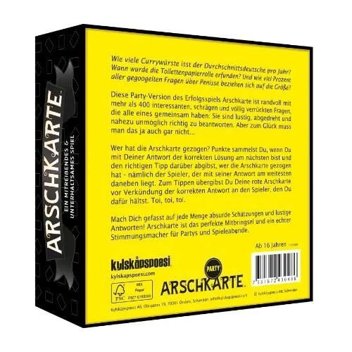 Produktfoto - Pegasus Spiele - Arschkarte Wer hat die Arschkarte gezogen? *Party-Edition* - Modell PEGASUS KYL43048