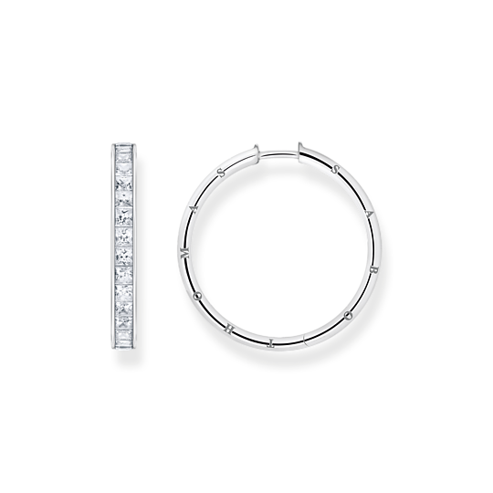 Thomas Sabo Ohrringe Creolen Sterling Silver 925 Zirkonia Weiß Cr671-051-14 Thomas, Sabo, Ohrringe, Creolen, Sterling, Silver, 925, Zirkonia, Weiß, Cr671-051-14, Zubehor, Diamant, Edelstein, Schmuck, Armreif