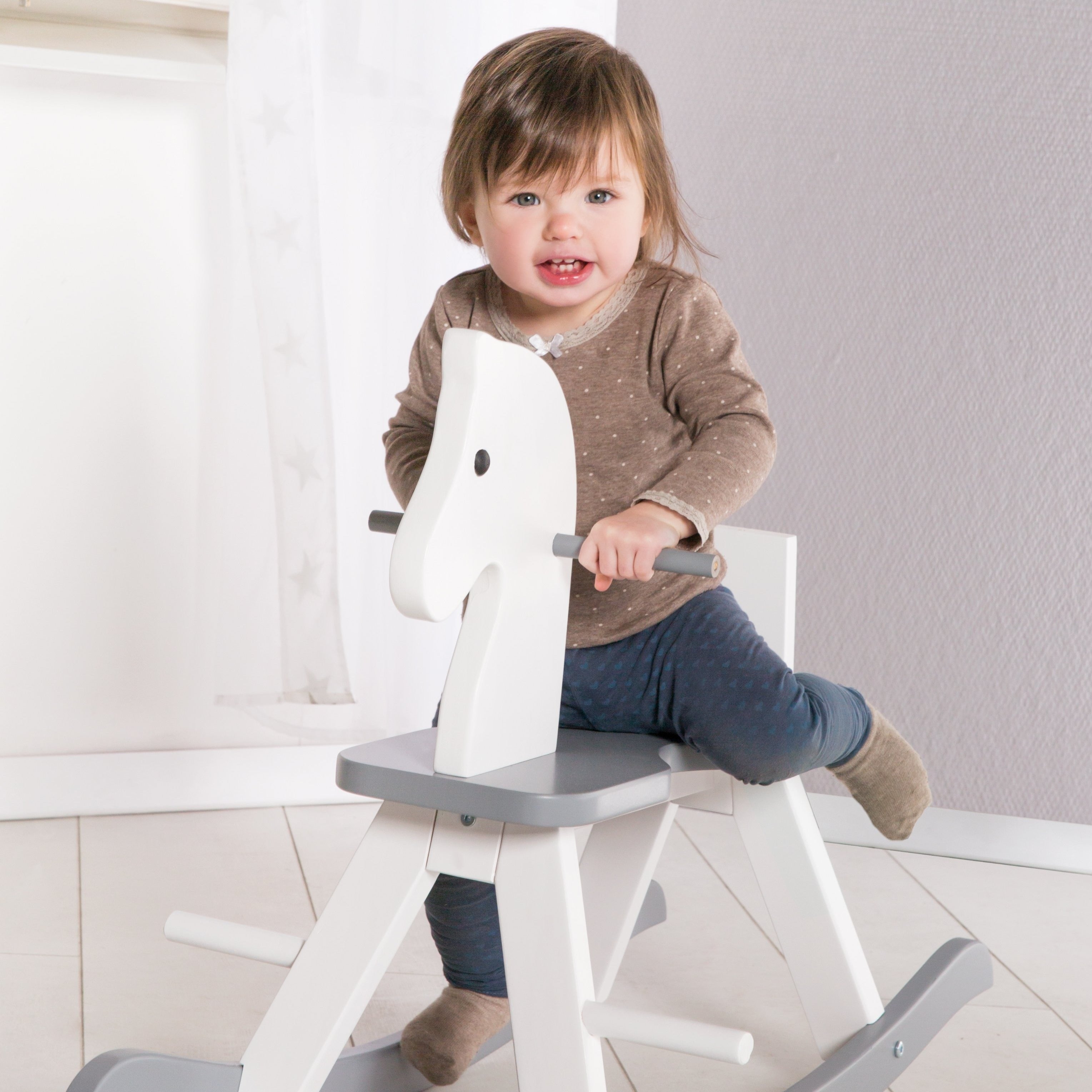 Roba 6918W Schaukelpferd grau-weiß – Spielen & Spaß - Produktbild 2