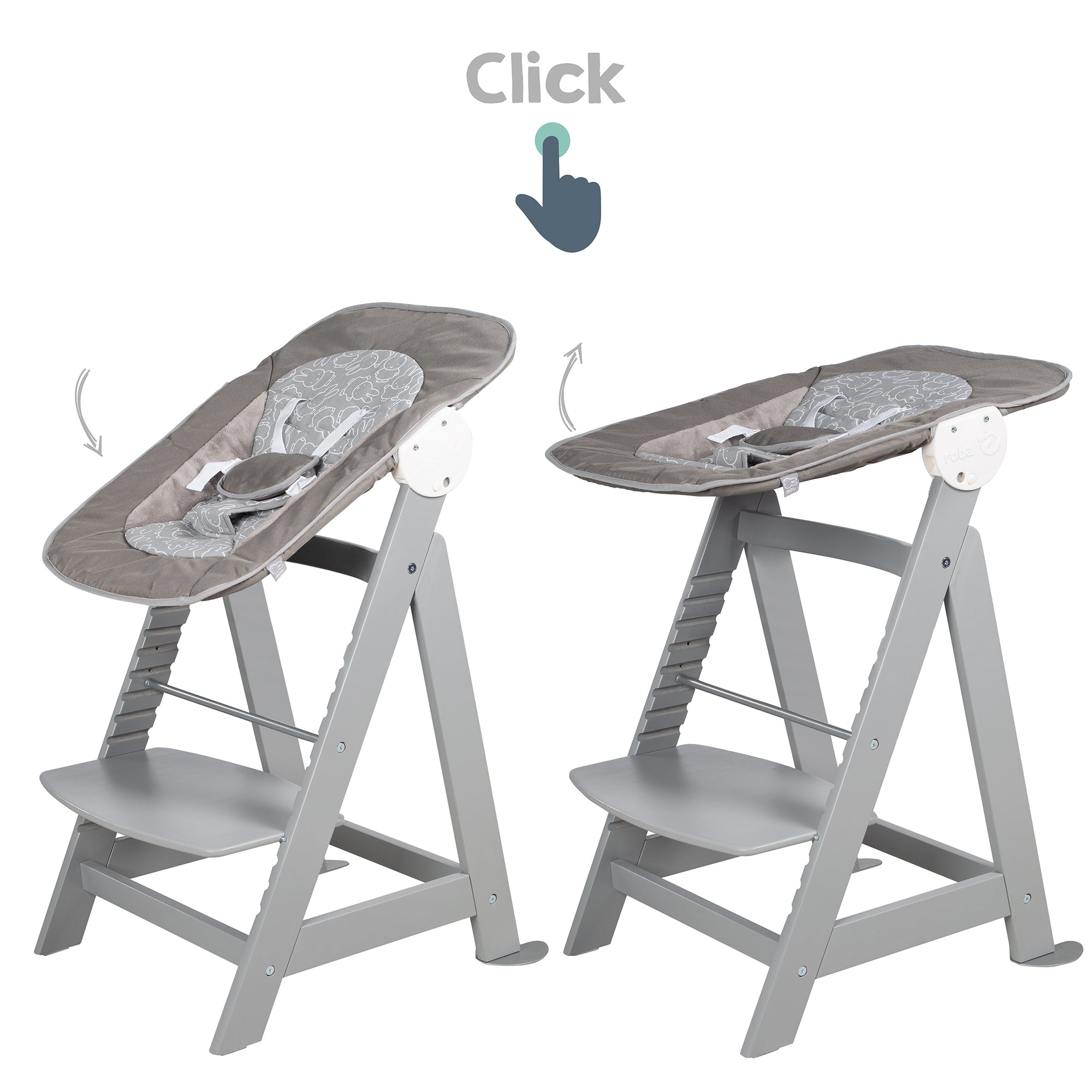 Roba 75063TPV210 Treppenhochstuhl, Set 2in1 Miffy taupe - Produktbild 5