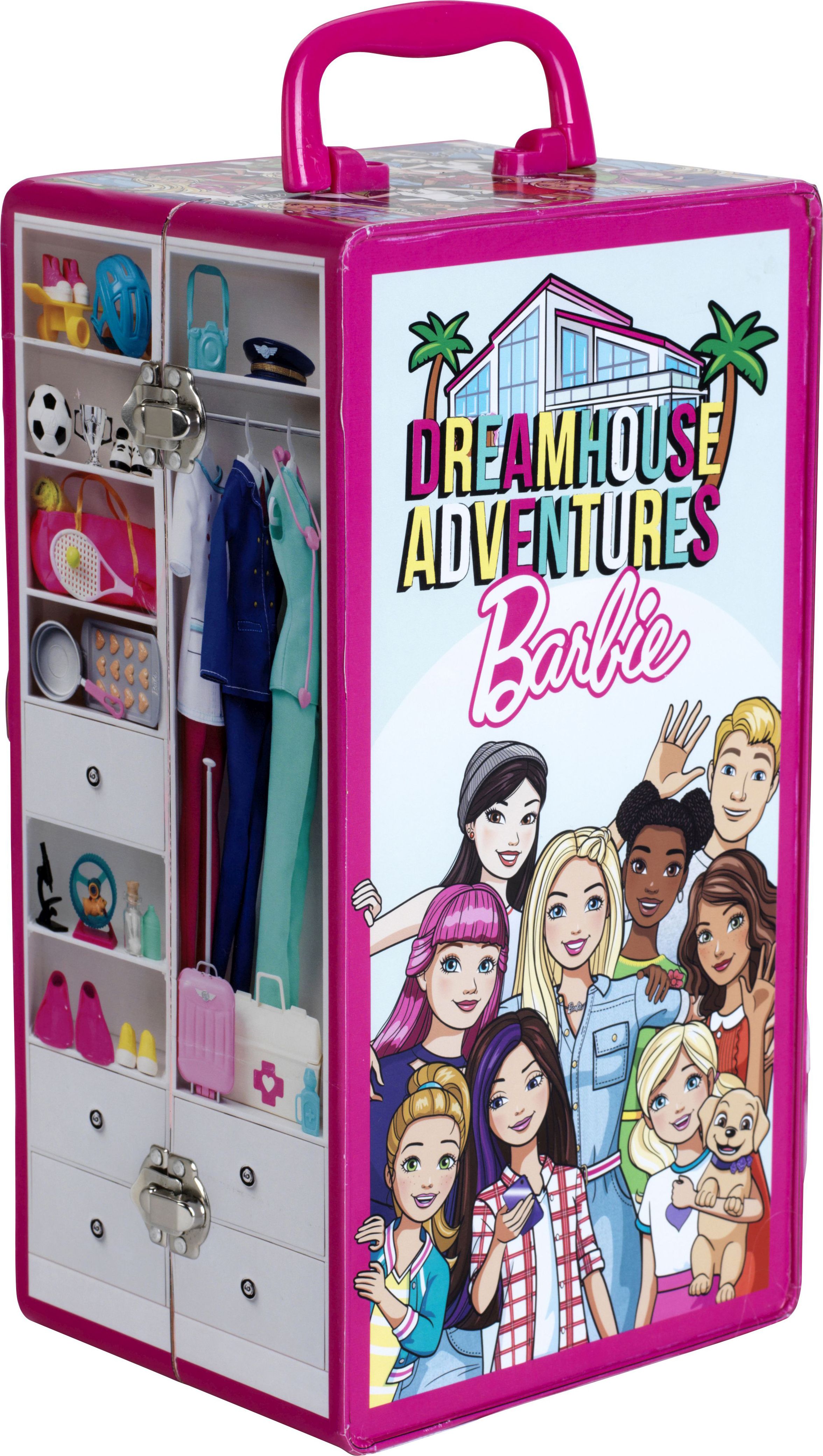 Barbie Schrankkoffer Barbie, Schrankkoffer, Person, Handtasche, Gesicht, Fußball, Frau