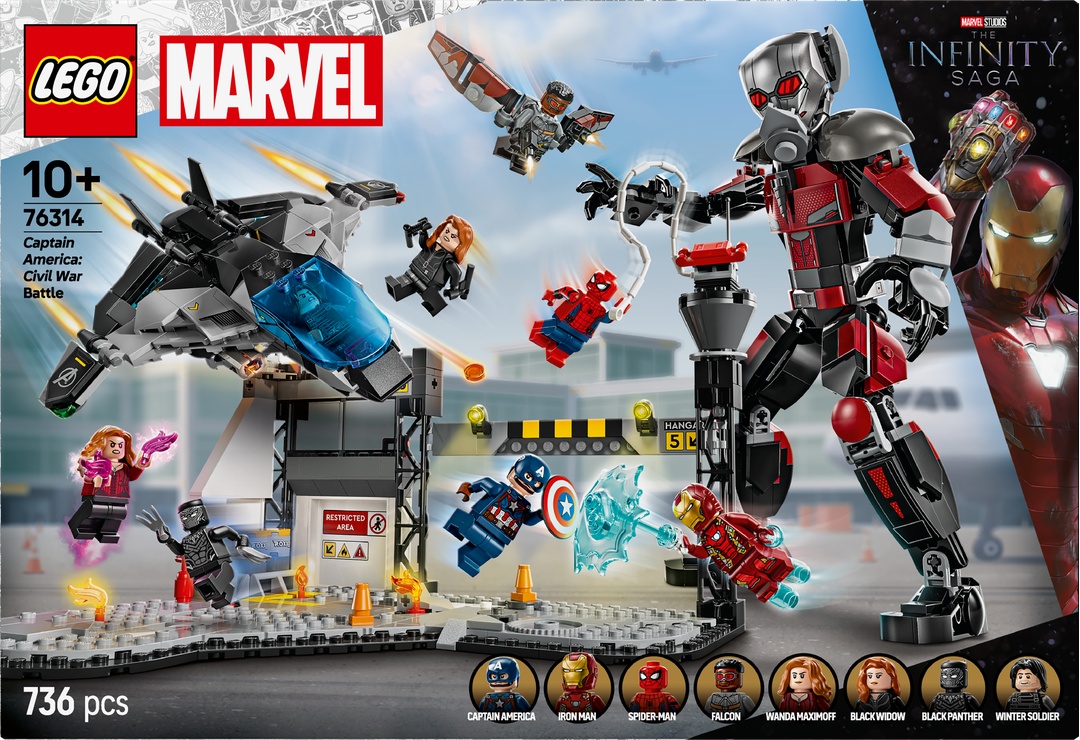 LEGO® MARVEL Super Heroes™ 76314 Captain America: Civil War Actionduell