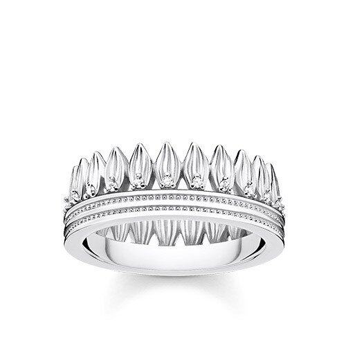 Thomas, Sabo, Ring, Krone, Blätter, Silber, Gr.54, Tr2282-051-14-54, Zubehor, Schmuck, Silber, Ring