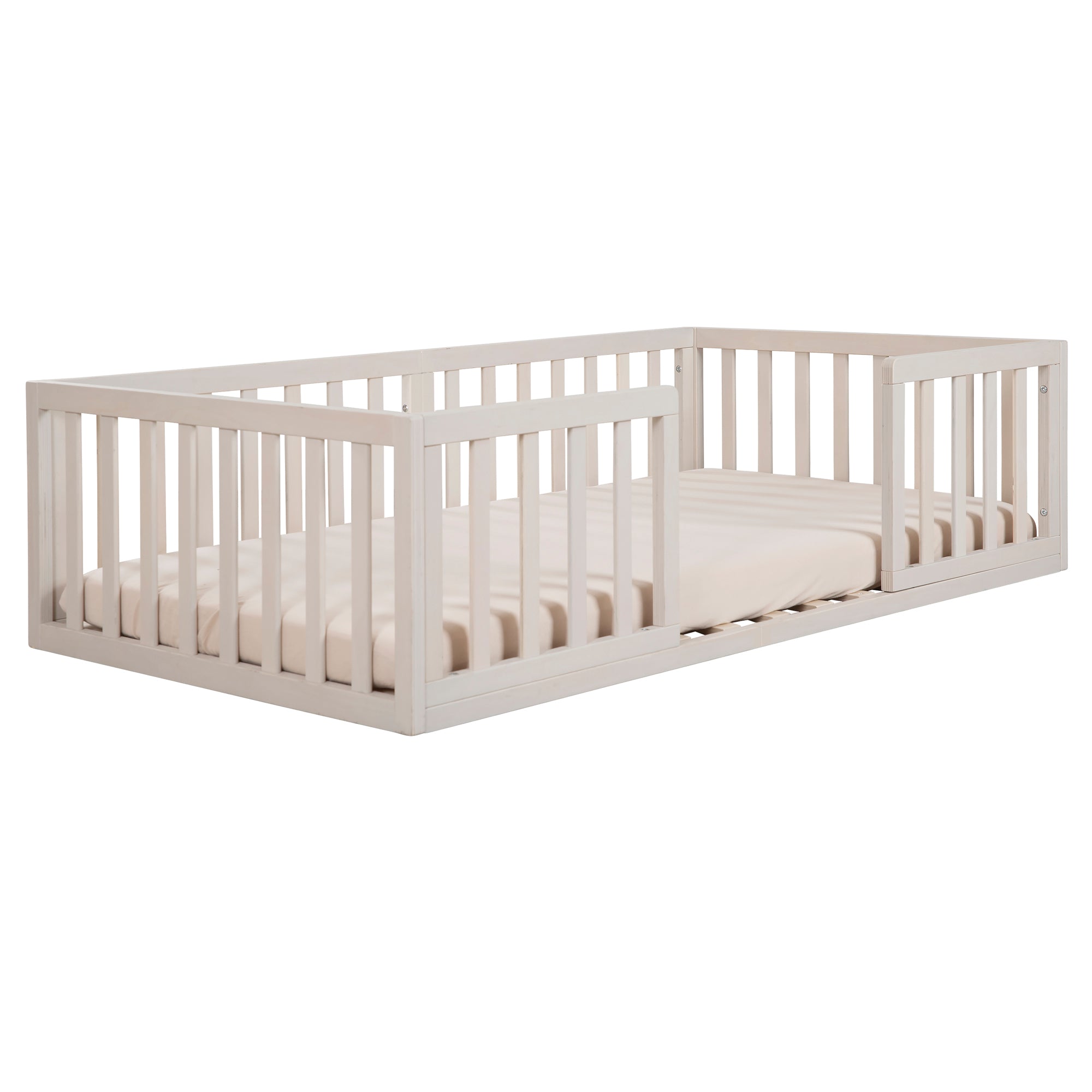 Roba 203200NG1 Montessori-Bodenbett natur-grau – Komplettbettsets & Einzelbetten - Produktbild 4