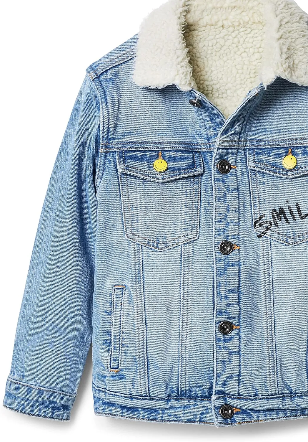 Desigual Jungen „Neptune“ - Mittelblau mit Fellkragen 22WBED01 Jeansjacke