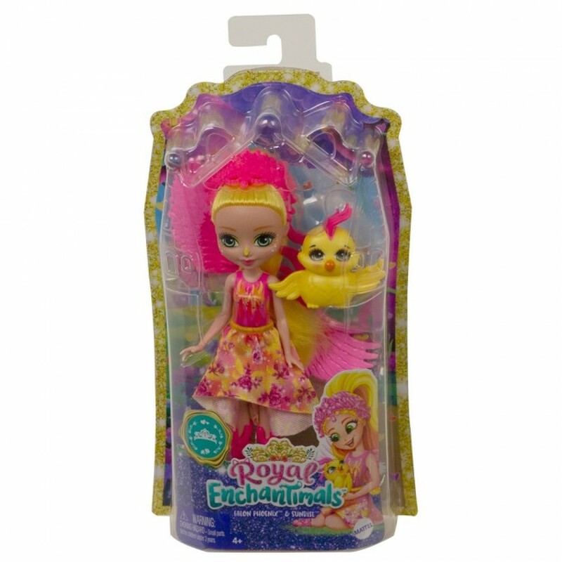 Enchantimals™ Ocean Kingdom™: Falon Phoenix™ & Sunrise™ Basic-Puppe mit Tierfreund & Zubehör GYJ04