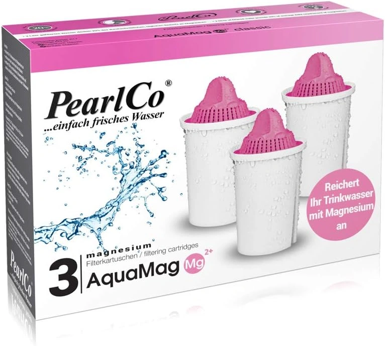 PEARLCO 271031 AquaMag Classic Filterkartuschen mit Magnesium – 3er Pack – kompatibel mit Brita Classic