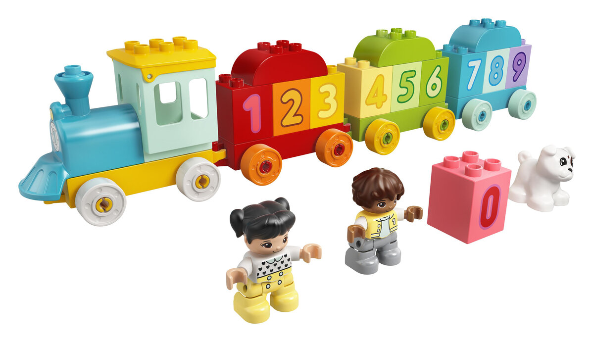 LEGO® DUPLO® Mein Erstes Zahlenzug – Zählen lernen 10954 Spielzeug, Rad, Baby, Person, Gesicht