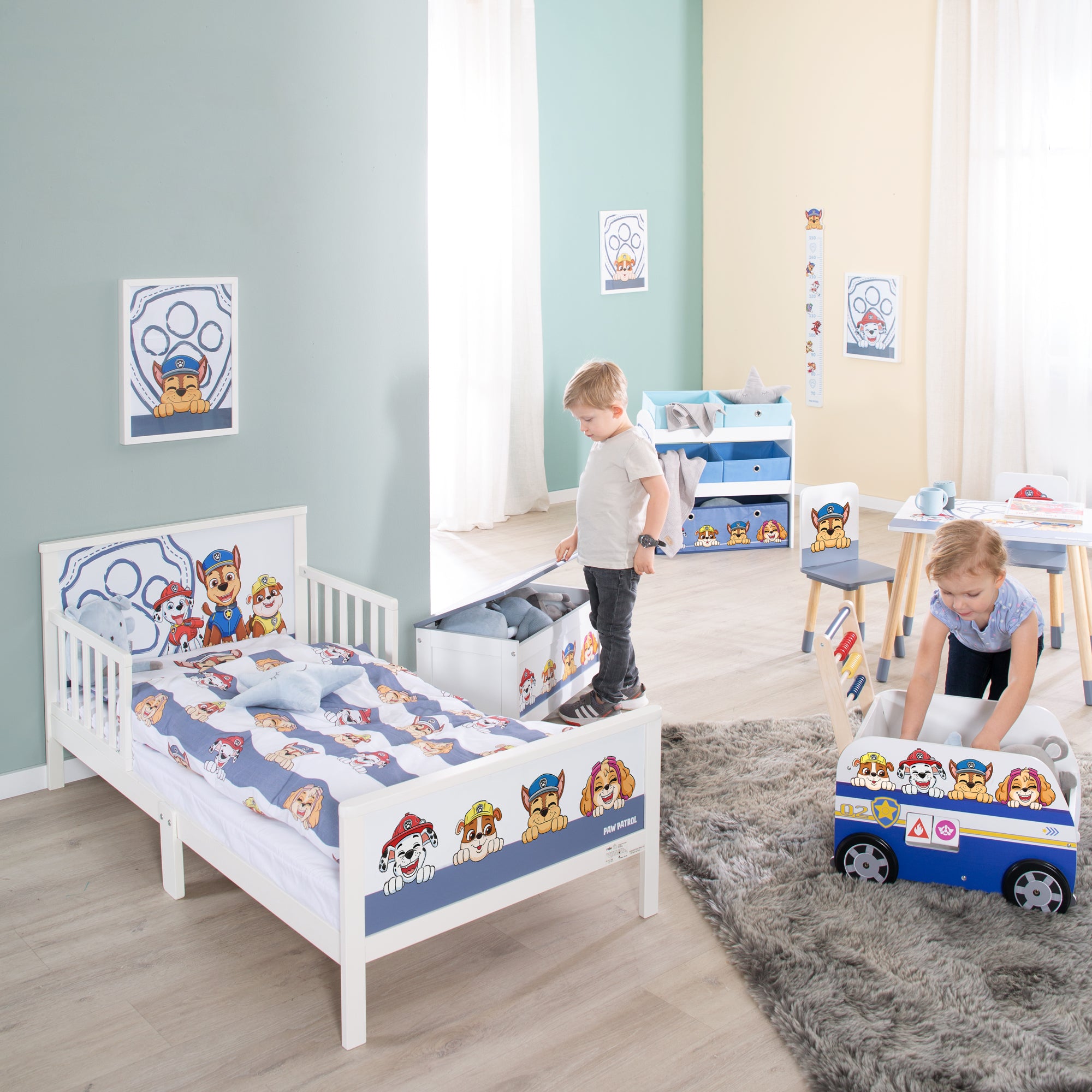 Roba 20330PW1 Komplettbett, 70x140 cm Paw Patrol weiß – Toddler Betten - Produktbild 5