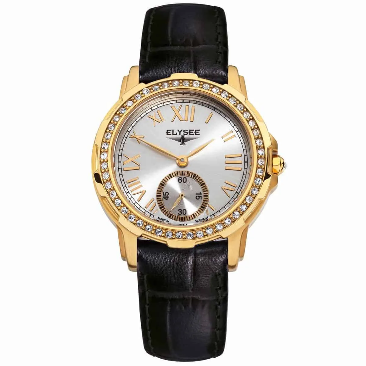 ELYSEE 22004 Unisex Armbanduhr Edelstahlgehse mit Lederarmband