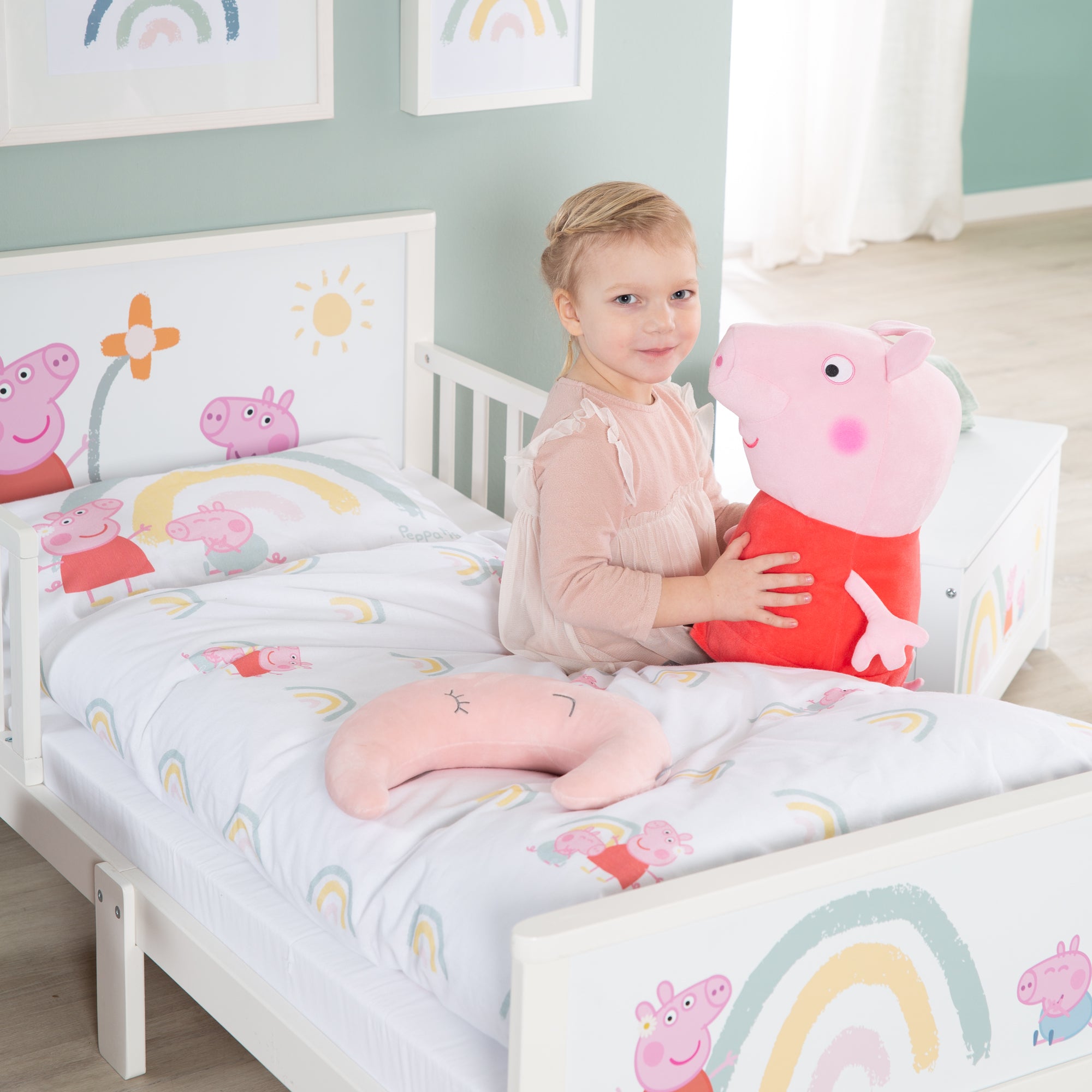 Roba 20330PP1 Komplettbett, 70x140 cm Peppa Pig weiß – Toddler Betten - Produktbild 9