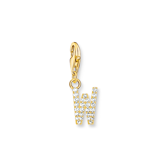 Thomas Sabo Anhänger Charm-Club Buchstabe W Vergoldet Gelbgold Zirkonia Weiß 1986-414-14 Thomas, Sabo, Anhänger, Charm-Club, Buchstabe, W, Vergoldet, Gelbgold, Zirkonia, Weiß, 1986-414-14, Zubehor, Ohrring, Schmuck, Diamant, Edelstein