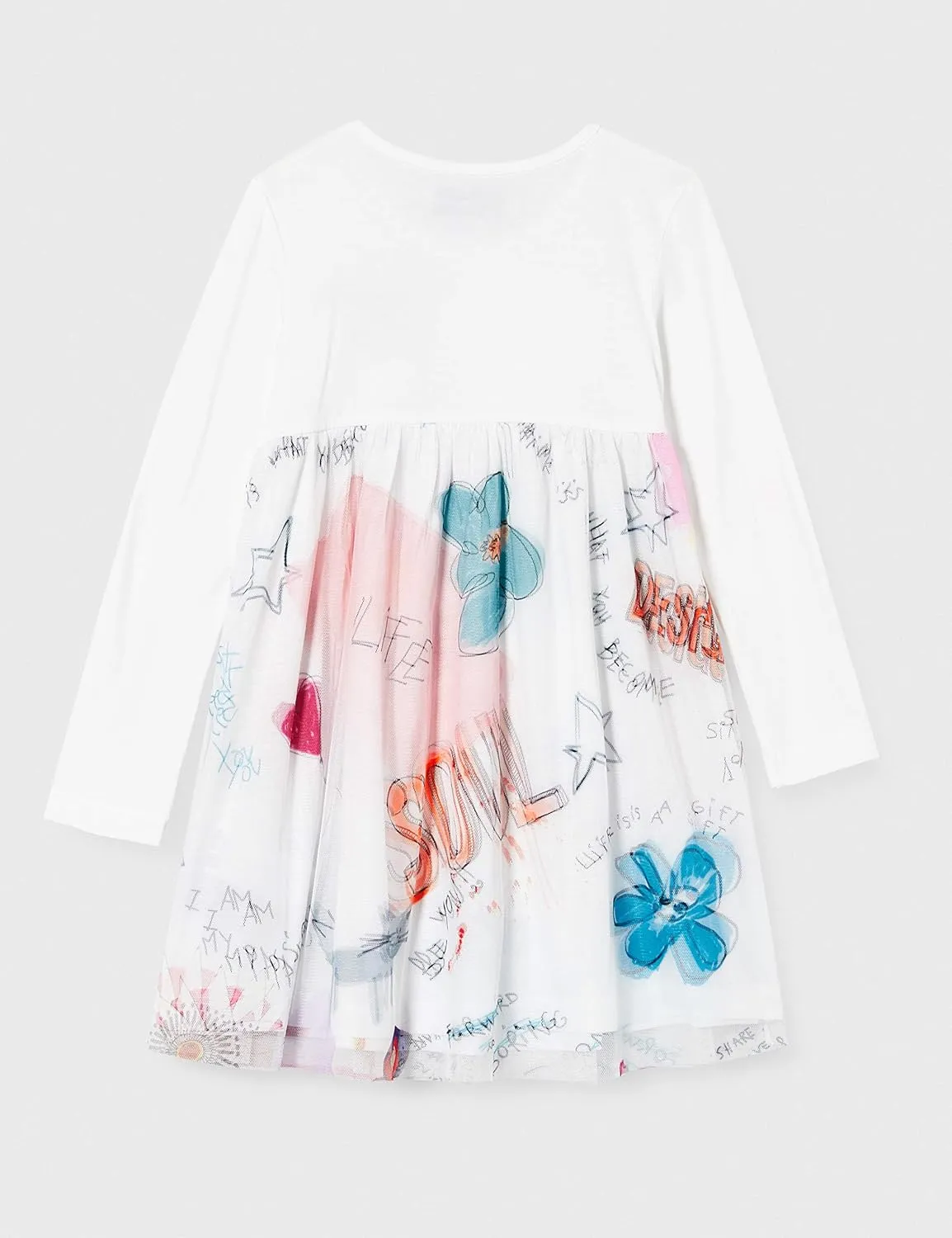 Desigual Mädchen Kleid /9 „Zamora“ - Weiß 20WGVK601000