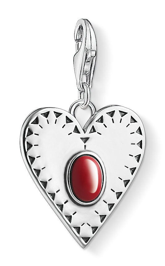 Thomas, Sabo, Anhänger, Charm-Club, Herz, Roter, Stein, 1683-111-10, Zubehor, Anhänger, Schmuck, Medaillon