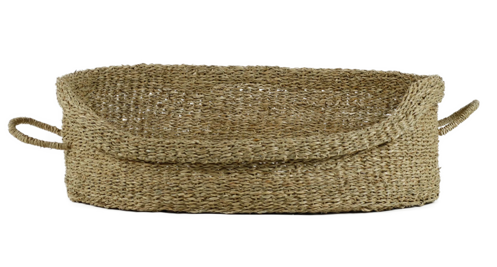 Rohrschneider RS 22360 Tierkorb Seegras mit Henkel – Korb mit herausnehmbarem Kissen GR.2