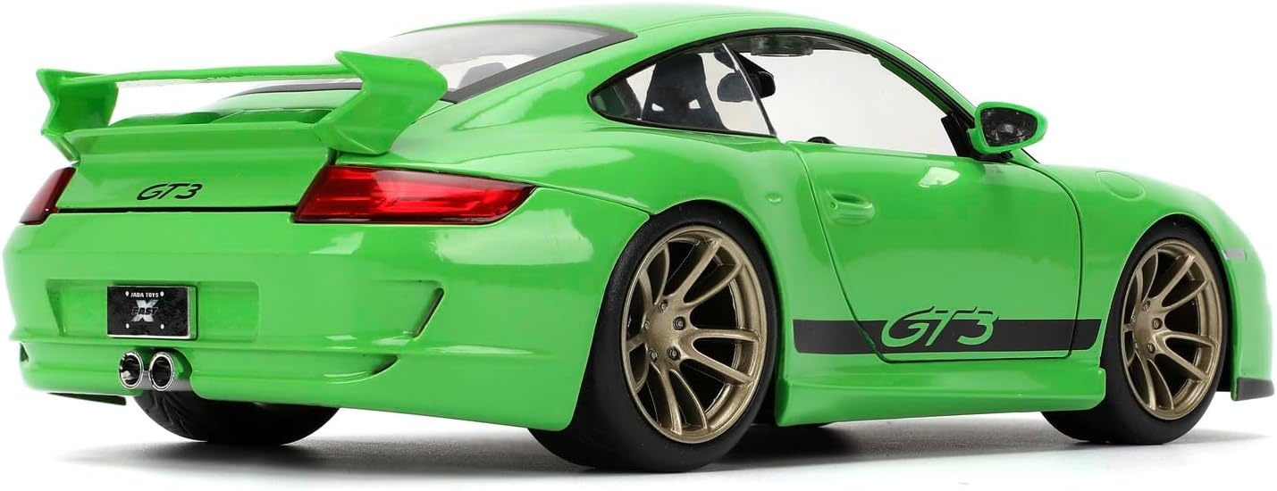 Jada 253203092 Fast & Furious 2007 Porsche 911 GT3 - Modellauto 1:24 Rad, Reifen, Leichtmetallrad, Auto, Autorad