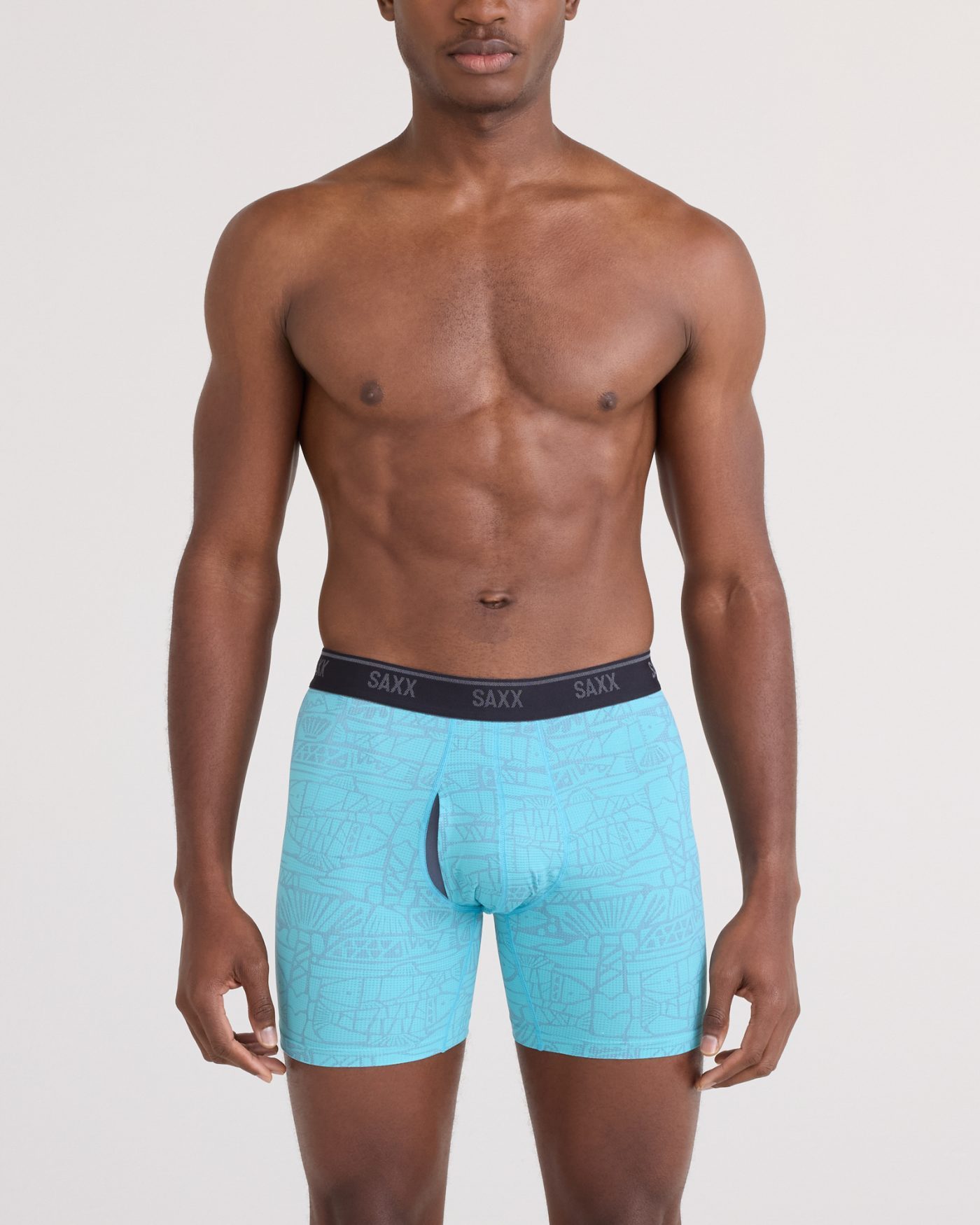 SAXX Boxershort Quest Quick-Dry Mesh - Hellblau