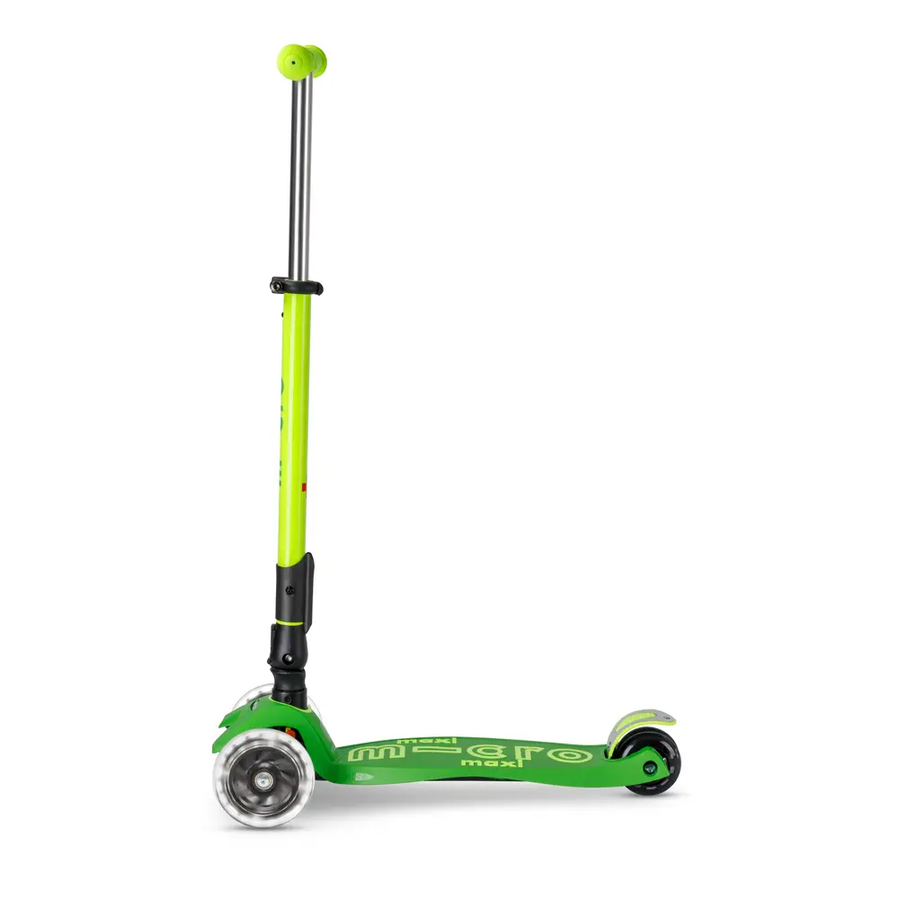 micro mobility - maxi micro deluxe foldable neon LED parrot green