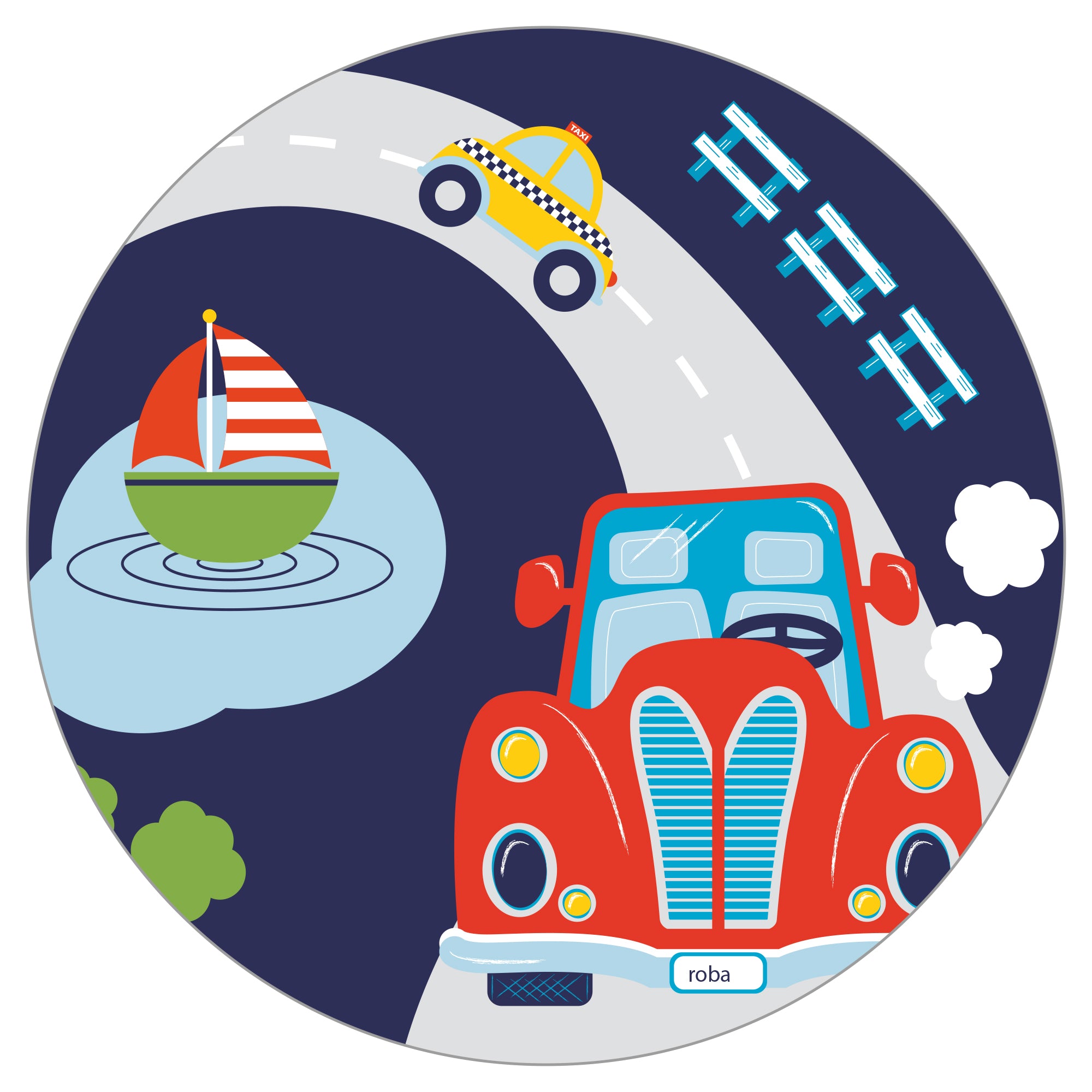 Roba 450518D331 Spielzeugtruhe Rennfahrer weiß – Spielmöbel - Produktbild 5