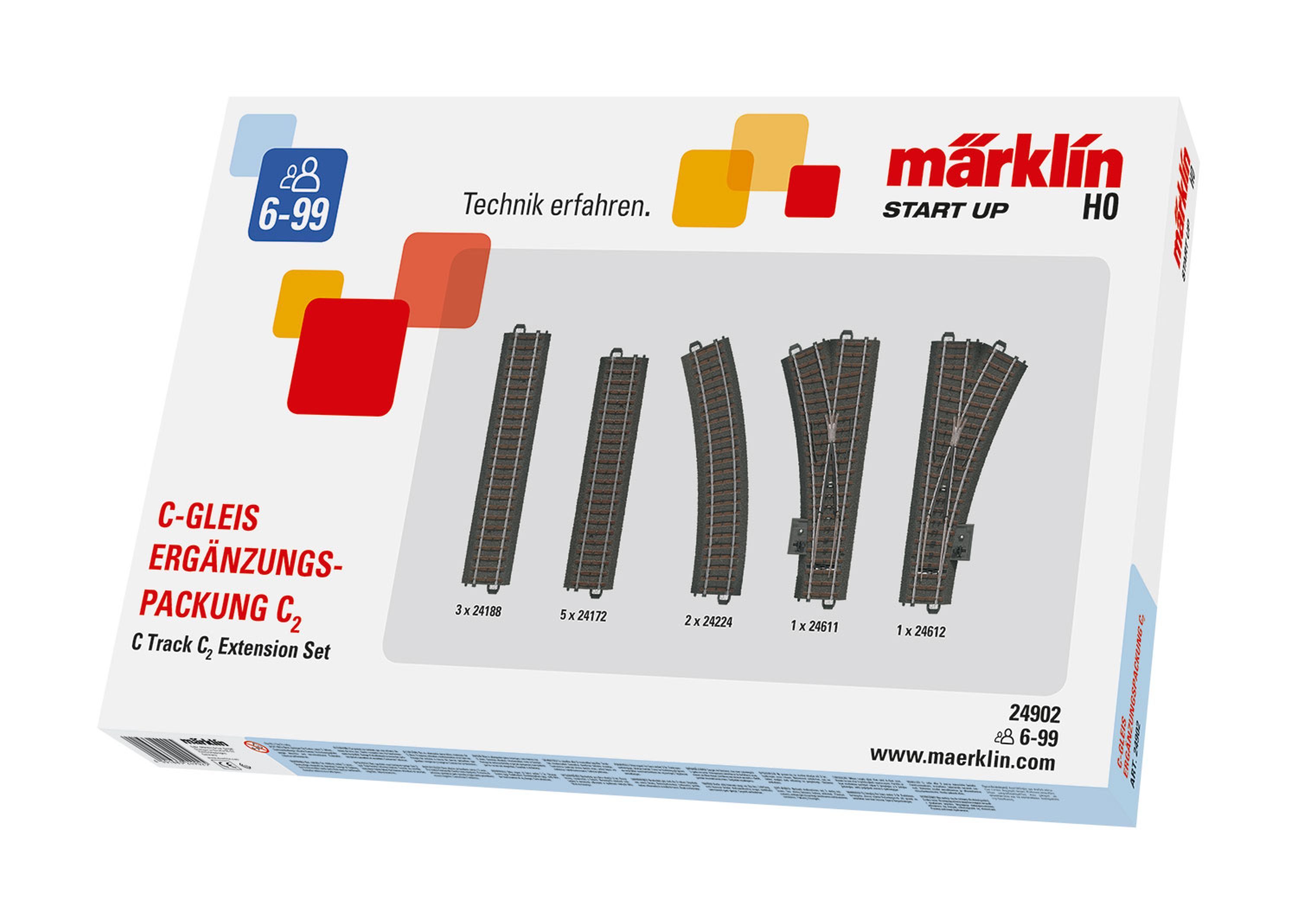 Märklin, 24902, H0, Märklin, Start, up, C-Gleis-Ergänzungspackung, C2