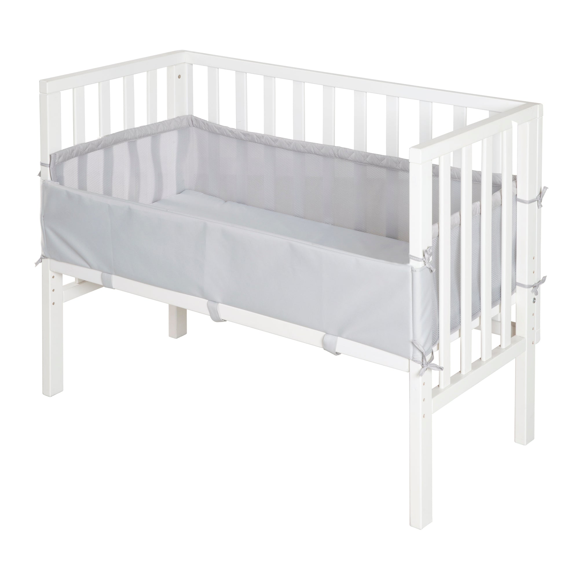 Roba 8970WE8V230 Beistellbett 2in1 roba Style grau weiß – Stubenbetten - weiß - Stubenbetten - Produktbild 1