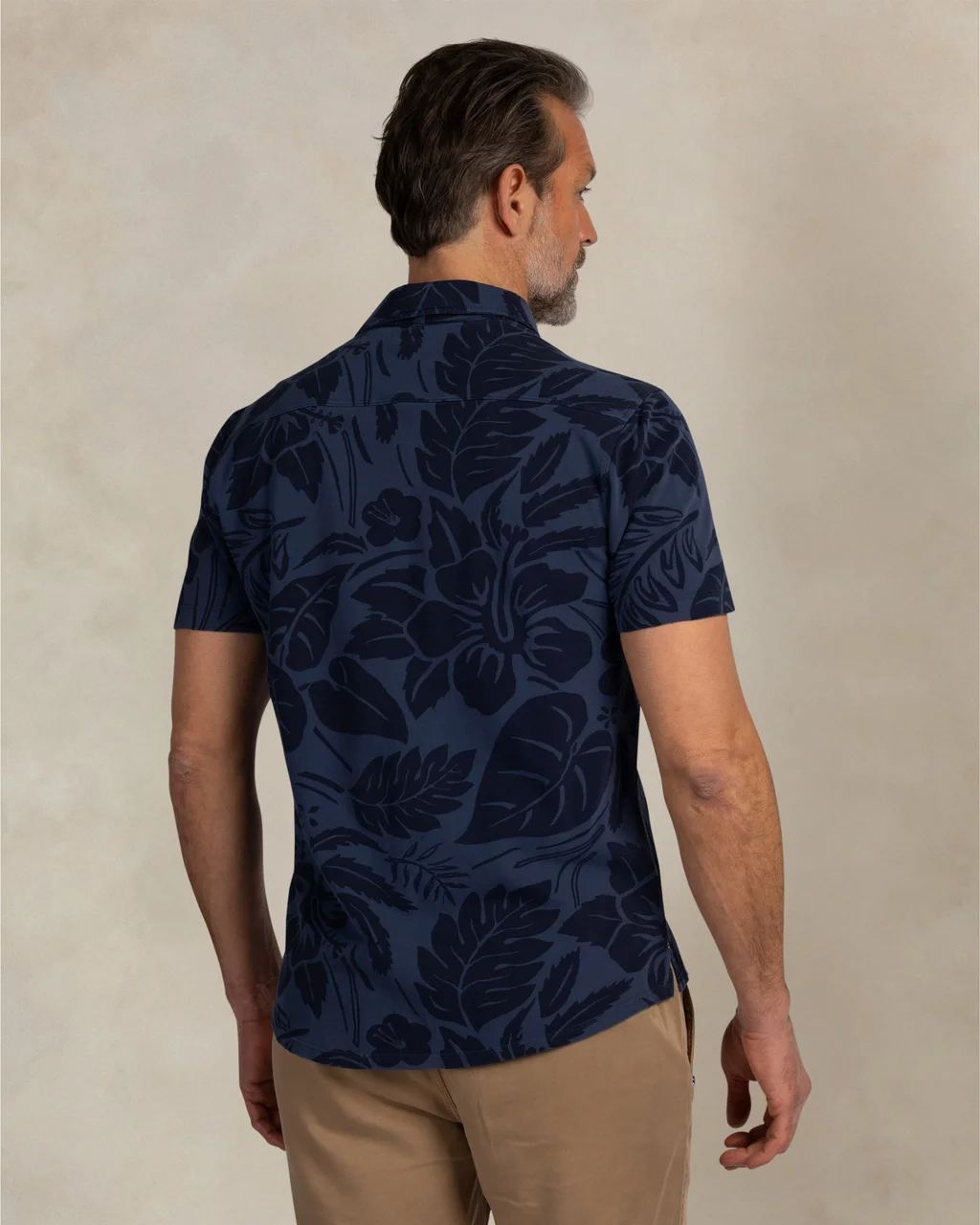 NZA 26CN589SNS/M Hemd - Kurzarm / Blau / Blumen - M